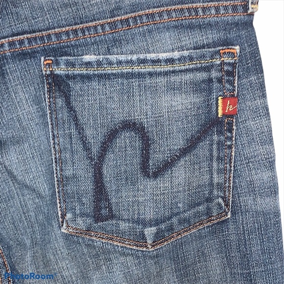 CITIZENS OF HUMANITY Kelly #001 Lightly Distressed Bootcut Stretch Jeans SZ 27 - Picture 9 of 13